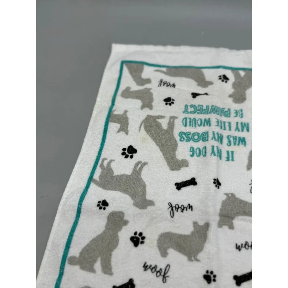 Dog-Themed Cotton Kitchen Towel 